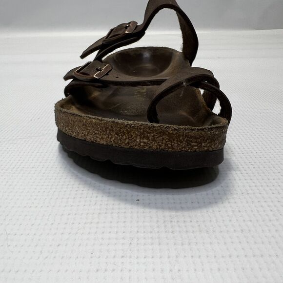 Birkenstock Mayari Mocha Brown Toe Loop Sandals Womens Size 37 L6 M4 - Picture 11 of 15